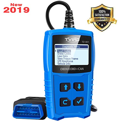 Tvird OBD 2 Scanner Universal Car Engine Fault Code Reader Classic Enhanced Diagnostic Scan Tool - Black and Blue