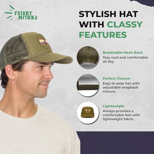Image of Friday Feelin' Trucker Hat Women Men Baseball Caps Gift Women's USA Trucker Hats Caps Baseball Hats All Occasions - One Size