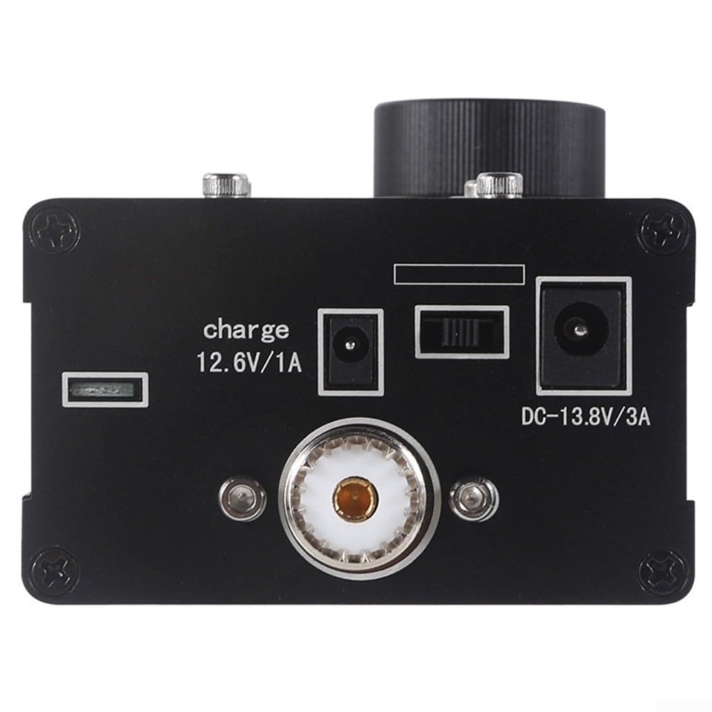 USDX - Transceptor de onda corta HF QRP SSB CW de 8 bandas con batería de 6000 mAh, micrófono integrado, carcasa de metal para radio aficionada