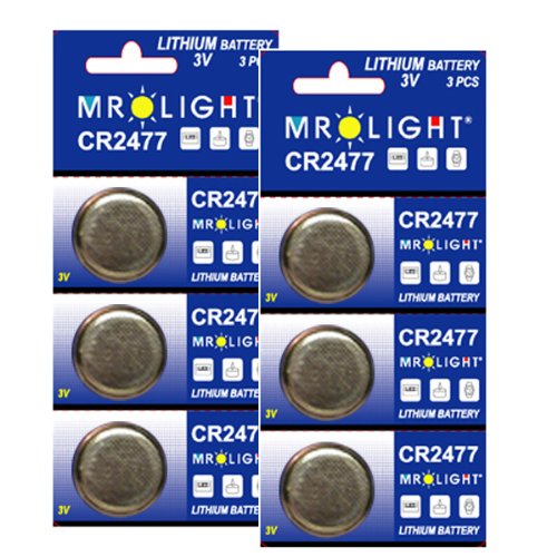 Mr. Light Cr2477 Replacement Batteries, 3V, Set Of 6 #TOP1