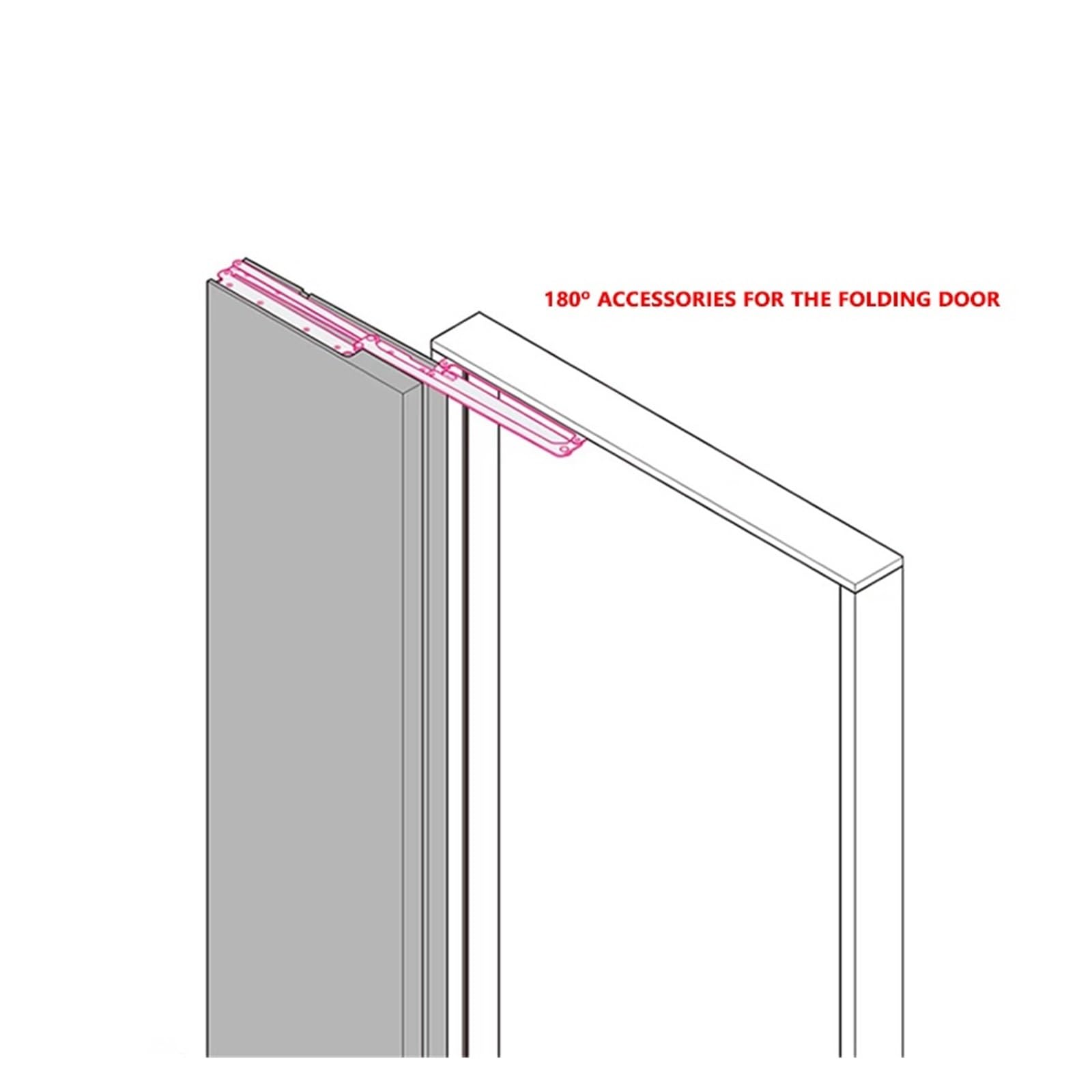 Herrajes Puertas Correderas, Accesorios de puerta plana plegable de 180 grados for armario, puerta del hogar, puerta de guardarropa, accesorios de conector de Hardware de puerta divisoria, Herrajes p