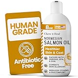 Salmon Oil for Dogs - Premium Fish Oil for Skin and Coat Health - Omega 3 Supplement - Supports Itchy Skin - 8 oz Liquid - Norwegian Dog Salmon Oil - Essential Dog Supplement