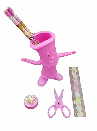 FunBlast Stationary Kit - Stationary Set for Kids, Return Gift for Kids, Boys, Girls (Pink)