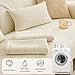 BXAEYIPOR Couch Überzug,Sofa-Schutzhülle mit Rutschfester Unterlage,Neue Universelle rutschfeste Solide Strukturierte Sofa Überzug für Wohnzimmer,Multi-Size Sofa Sitzkissenbezug.