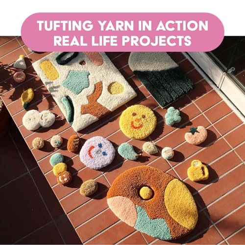 Image of Tufting Yarn Bundle - 5 Color Pack (Mint, Cider Brown, Blush Pink, Pink Beige)