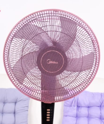 ASEANAO Protector de ventilador eléctrico Cubierta de protección de ventilador lavable para seguridad del bebé (rosa)