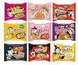 Buldak Spicy Noodles Assorted Pack of 5 × 140g Halal | Korean Instant Ramen Multipack | Buldak Noodles Variety Pack | Spicy Korean Noodle Selection