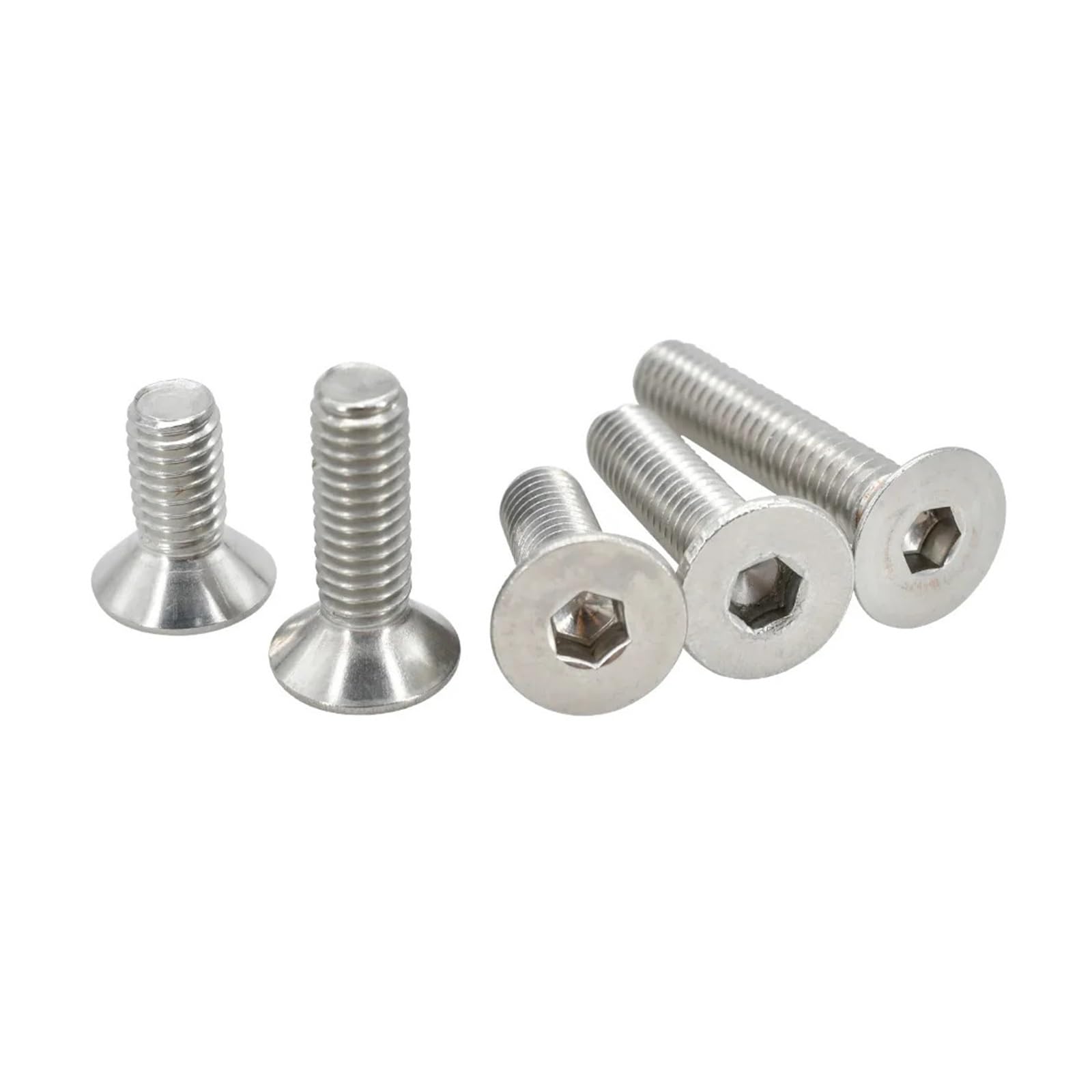 304 Edelstahl-Innensechskant-Senkkopfschrauben-Mutter-Unterlegscheiben-Satz M2-M6(M3M4M5 (345Pcs))