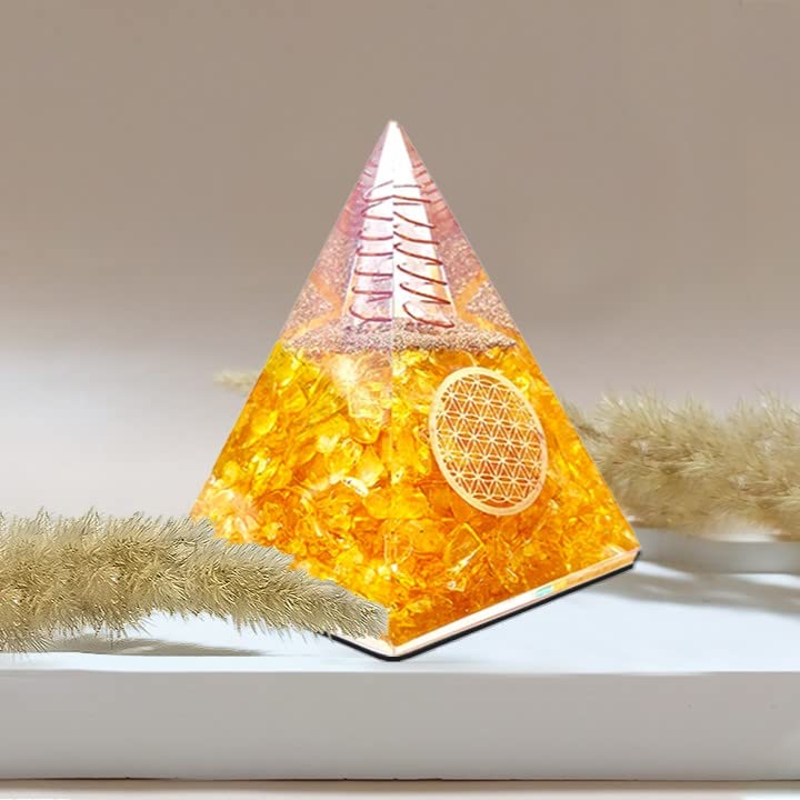 Citrine Orgonite Pyramid - Image 8
