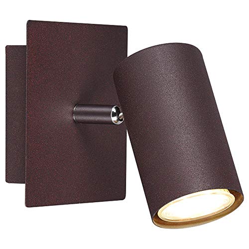 Trio Leuchten 802400124 - Faretto da parete Marley, in metallo, colore: Ruggine 1 x GU10