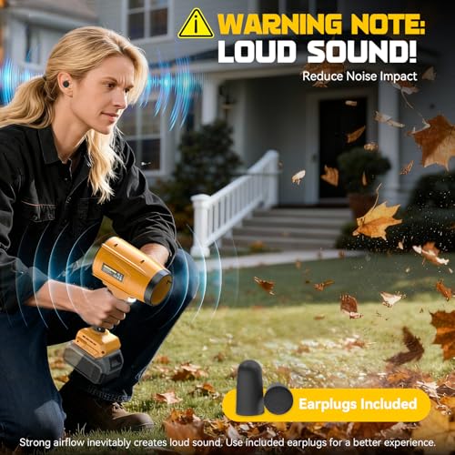 DIYtoolifz Cordless Leaf Blower Compatible with Dewalt 20V (Tool Only), 800,000RPM Brushless Motor, Adjustable Speed, Lightweight Portable Electric Blower for Car, Patio, Garden (Without Battery) by DIYtoolifz - Used condition - Image 9