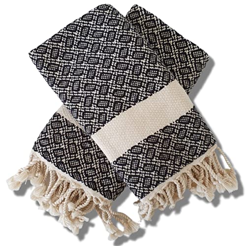 The Loomia Adrian 100% Cotton Turkish Hand Towels (Set of 2) The Loomia Adrian 100% Cotton Turkish Hand Towels (Set of 2)