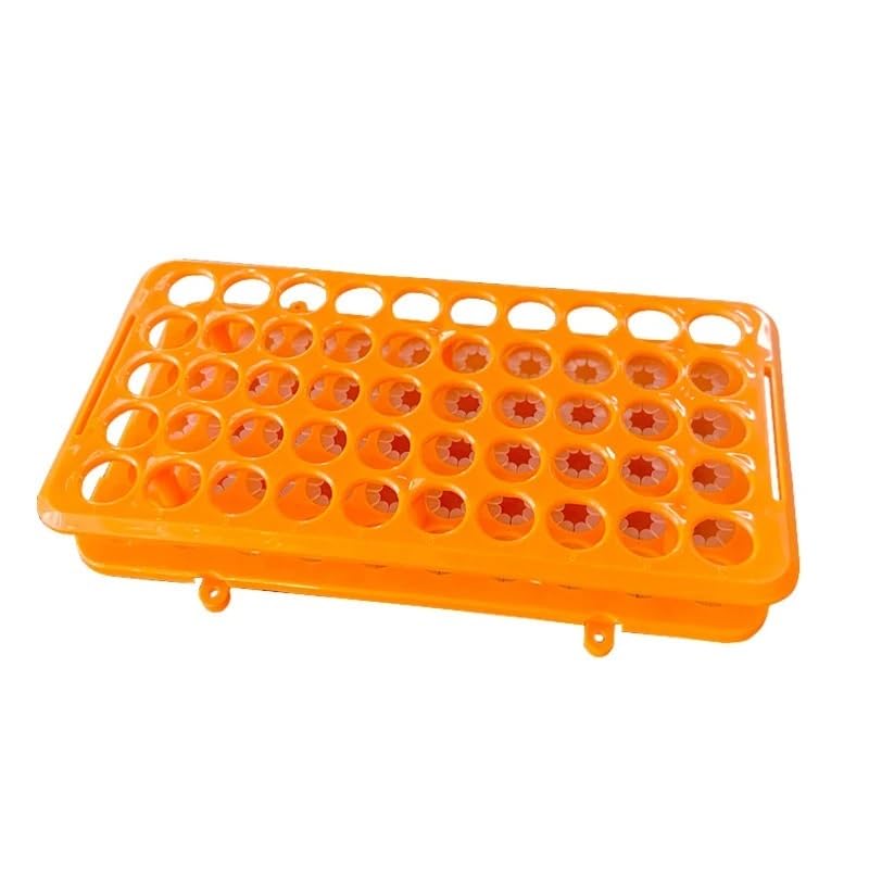 Placa de almacenamiento transparente de 50 orificios for viales de laboratorio, soporte for tubos de 1,8 ml a 60 ml, estante for botellas de muestra de plástico de 10 Uds.