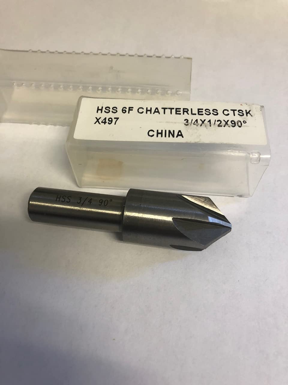 3/4" 90 Degree 6 Flute HIGH Speed Steel CHATTERLESS Countersink