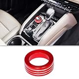 BORUIEN 4WD Knob Cover for Chevy Colorado 2024 2025 2026 Interior Accessories Gear Shift Four-Wheel Drive Switch Cover Center Console Aluminum Ring Decor (Red, 4WD Models)