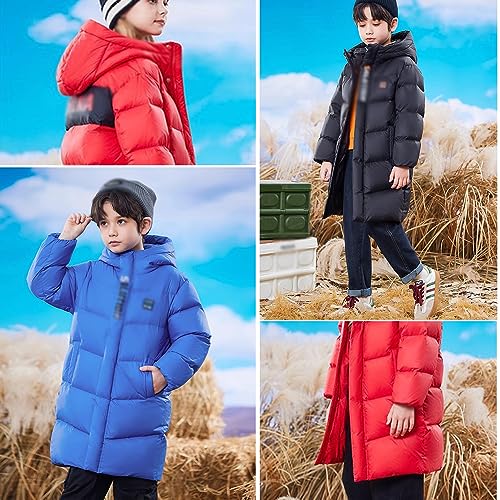 GAGALU Jaqueta grossa de comprimento médio, jaqueta solta e quente à prova de vento para estudantes,