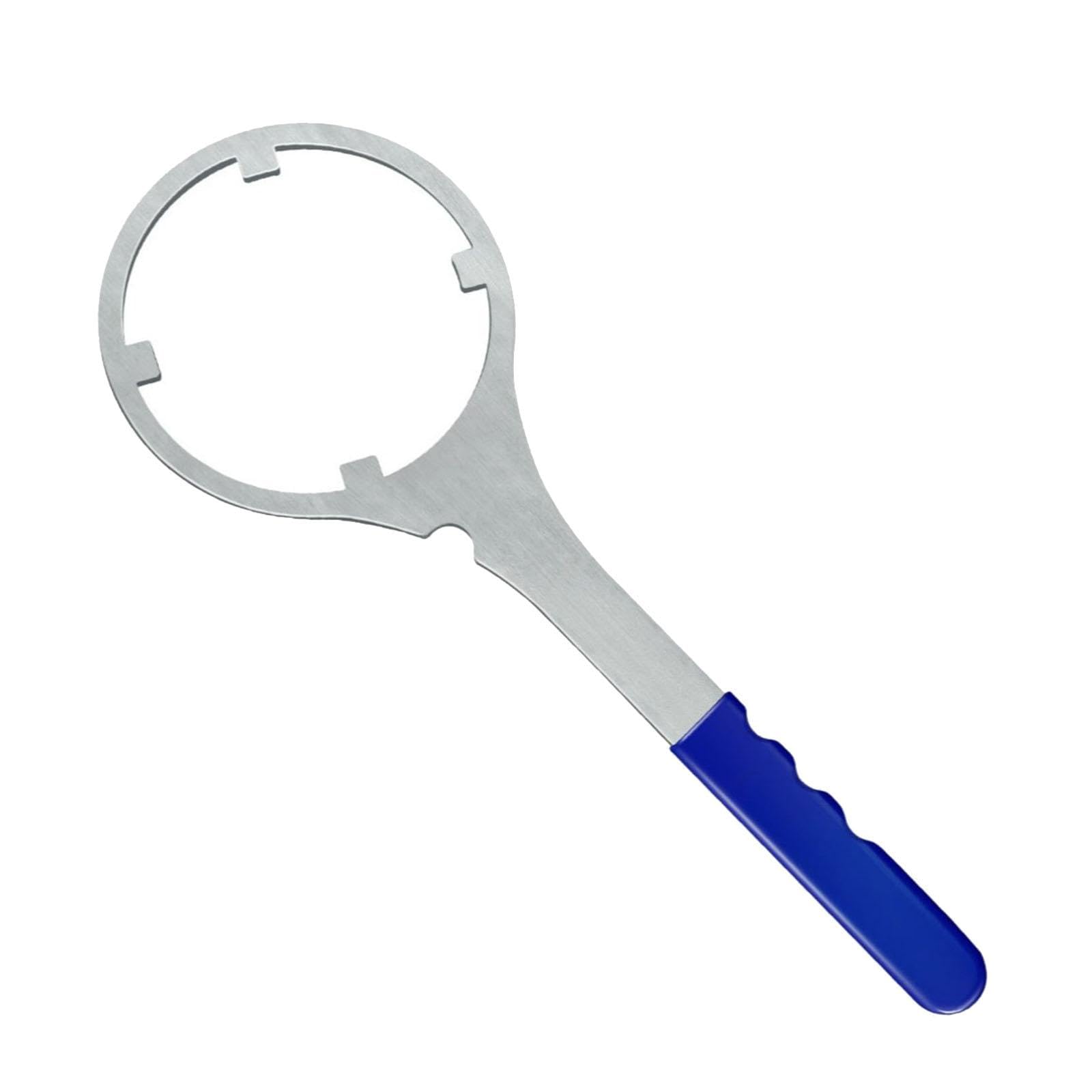 Bassadoro Multicolor Water Housing Wrench For Large Metal Housings, 41Cm (16.14In) Manganese Steel, Ergonomic Rubber Handle Spanner
