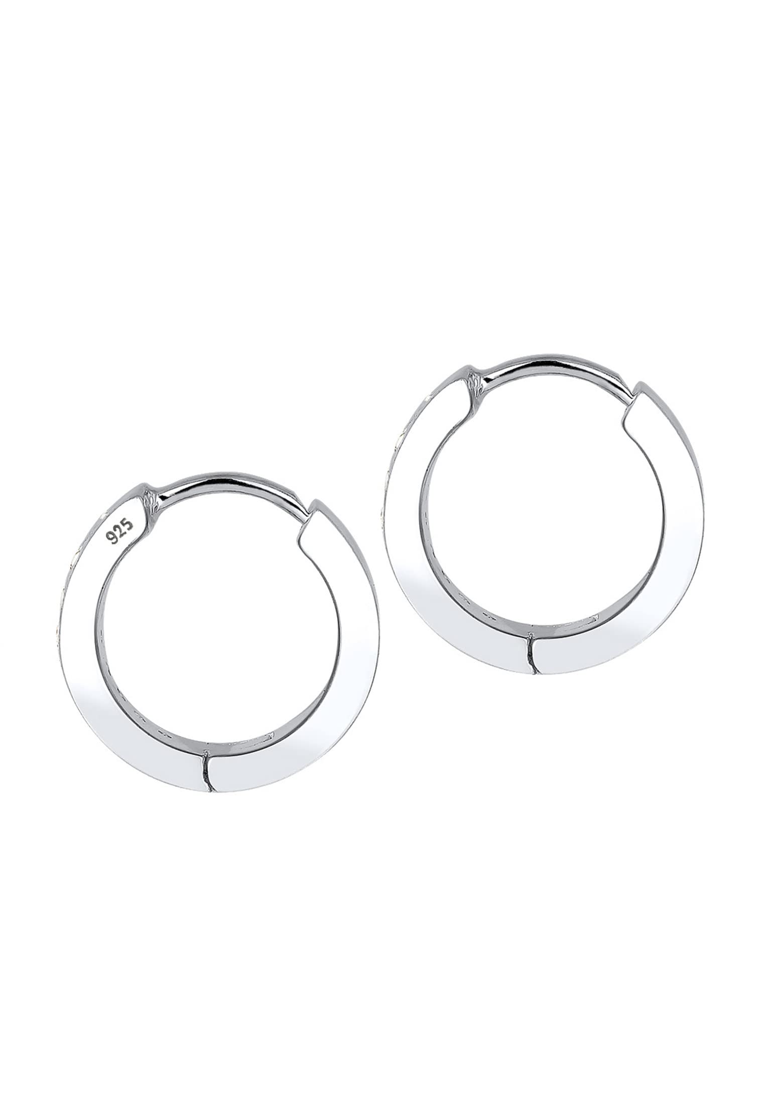 Elli Damen-Creolen 925 Silber Zirkonia gold Brillantschliff