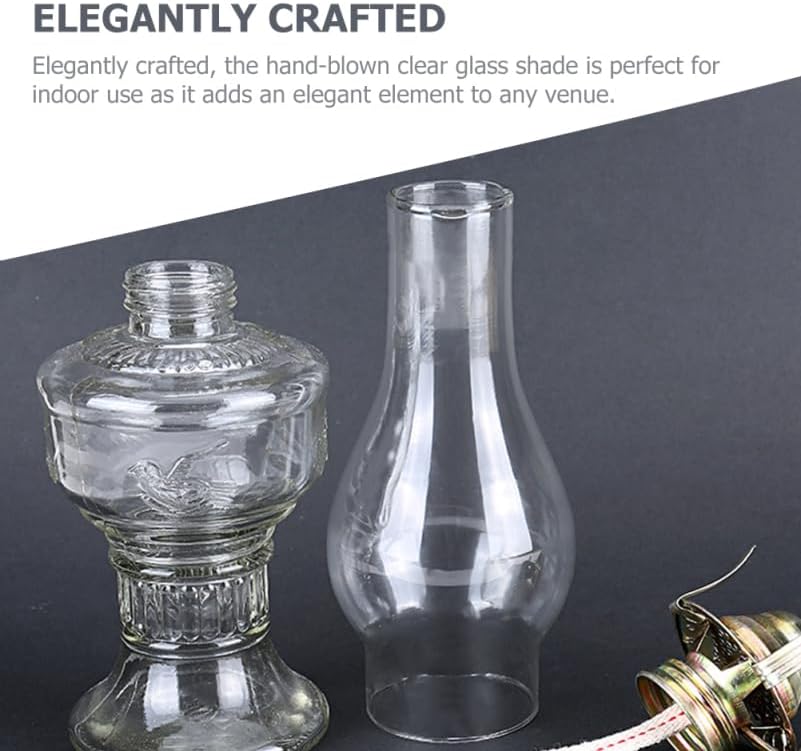 Miniatura 8 de Housoutil Globo de lámpara de aceite, globos de lámpara de huracán, pantalla de aceite de repuesto de vidrio para decoración del hogar, interior y