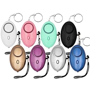 KOSIN Safe Sound Personal Alarm, 8 Pack 140DB Personal Security Alarm Keychain with LED Lights, Emergency Safety Alarm…