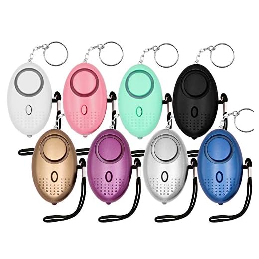 KOSIN Safe Sound Personal Alarm, 8 Pack 140DB Personal Security Alarm Keychain with LED Lights, Emergency Safety Alarm for Women, Men, Children, Elderly