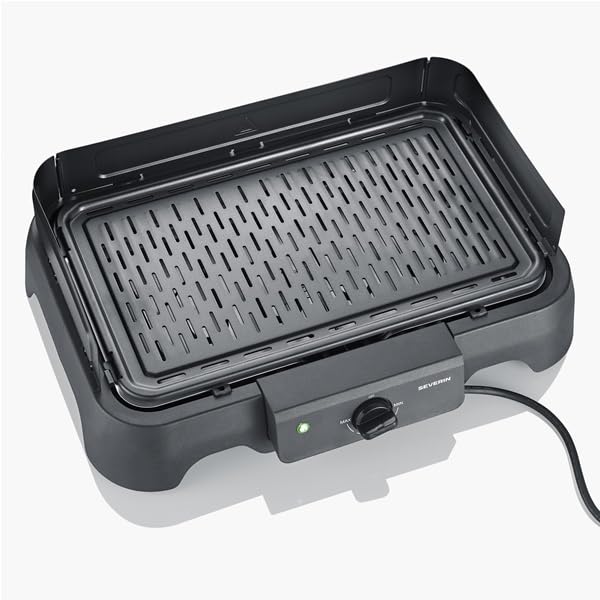 SEVERIN Barbecue da tavolo con piastra in alluminio PG 8595