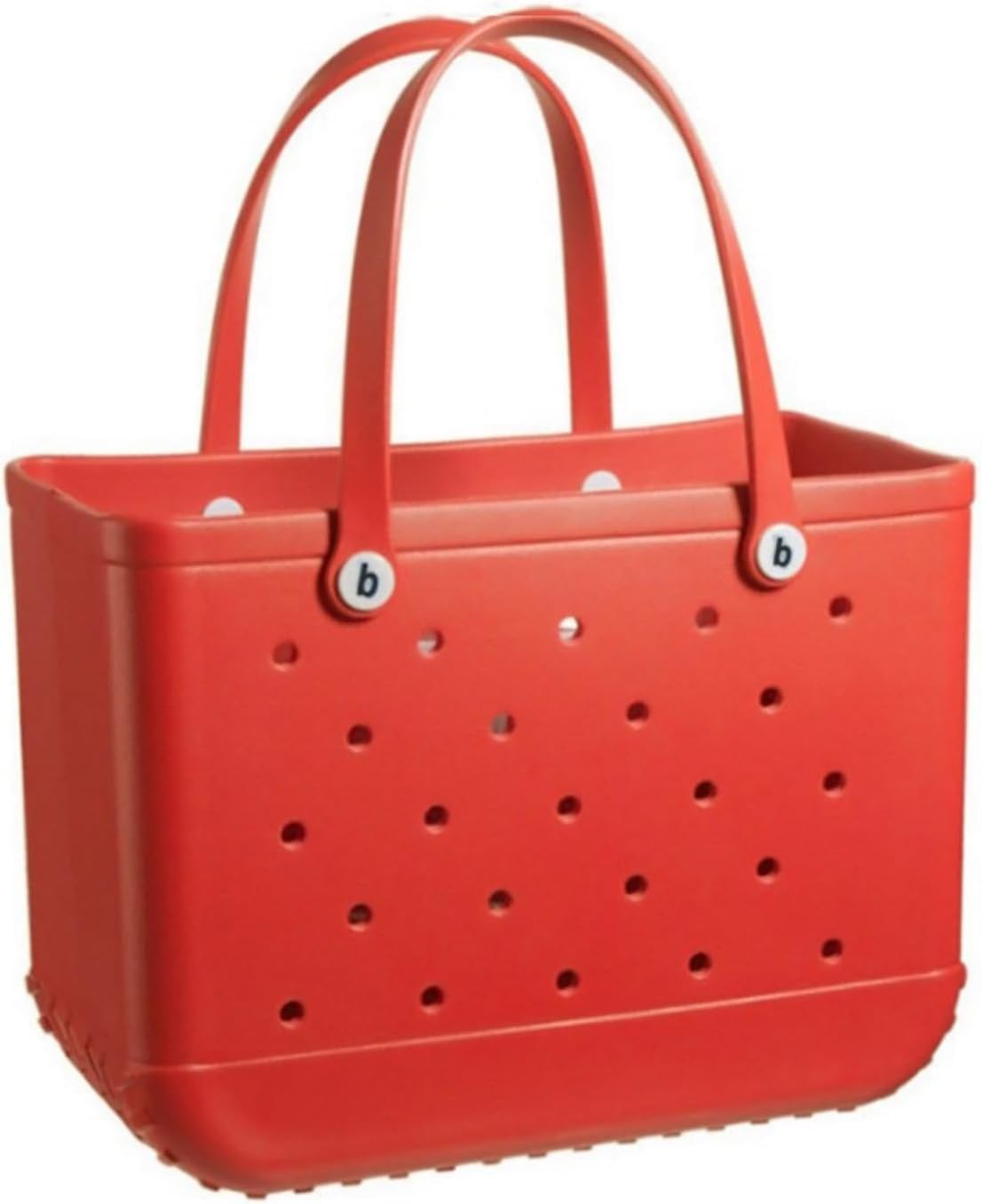Sac fourre-tout en caoutchouc imperméable grand sac de plage perforé rouge