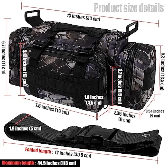 IronSeals Molle Tactical Sport Duffle Bag Water Resistant Deployment Bag (#10)