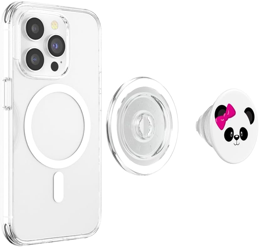 Panda Bear Baby Mama Giant Animal White PopSockets MagSafe PopGrip for iPhone