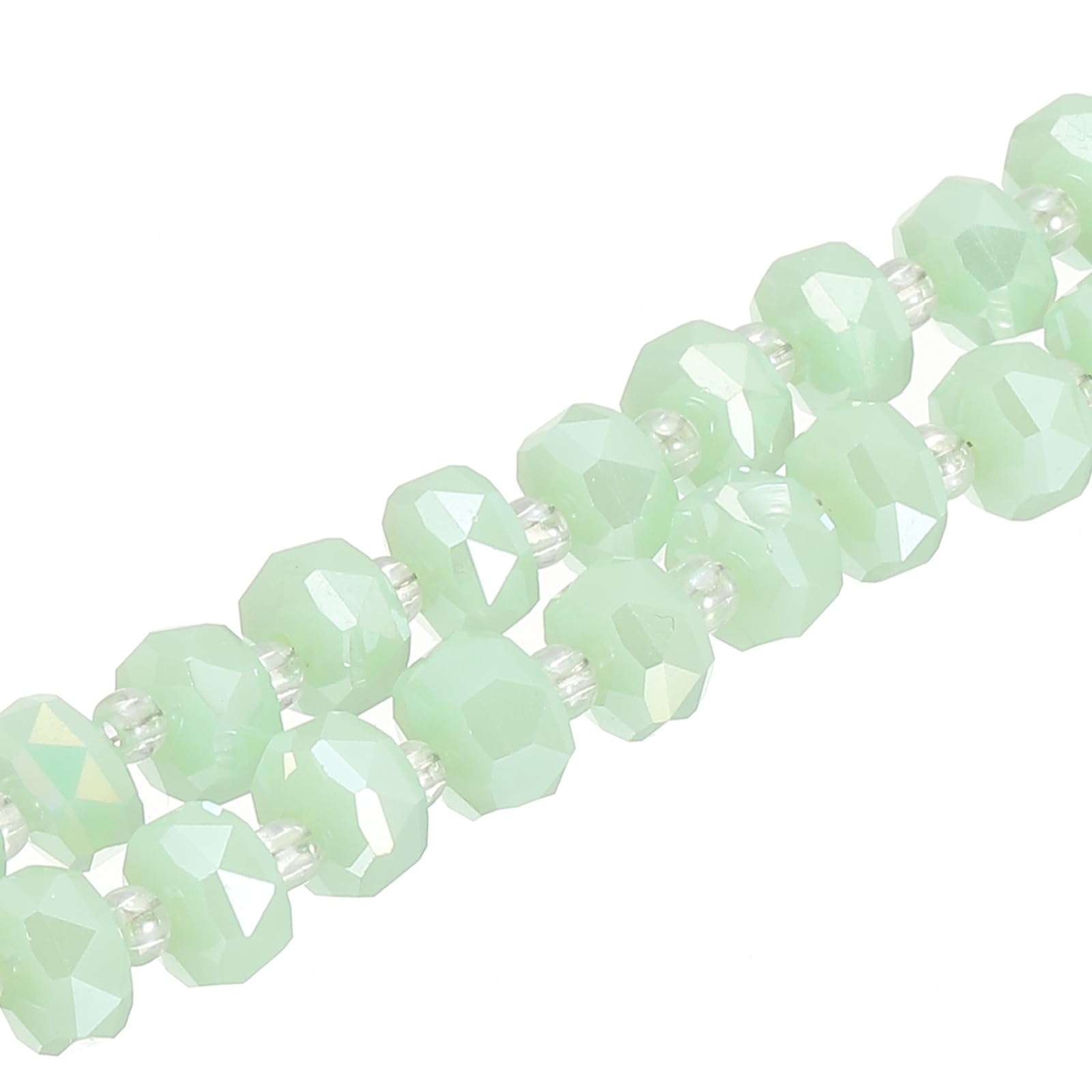 PATIKIL 75 Pcs 8mm OD 5mm Thick Crystal Glass Beads