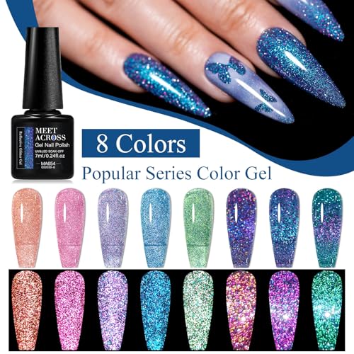 Set de esmaltes en gel MEET ACROSS 12 piezas multicolor miniatura 4