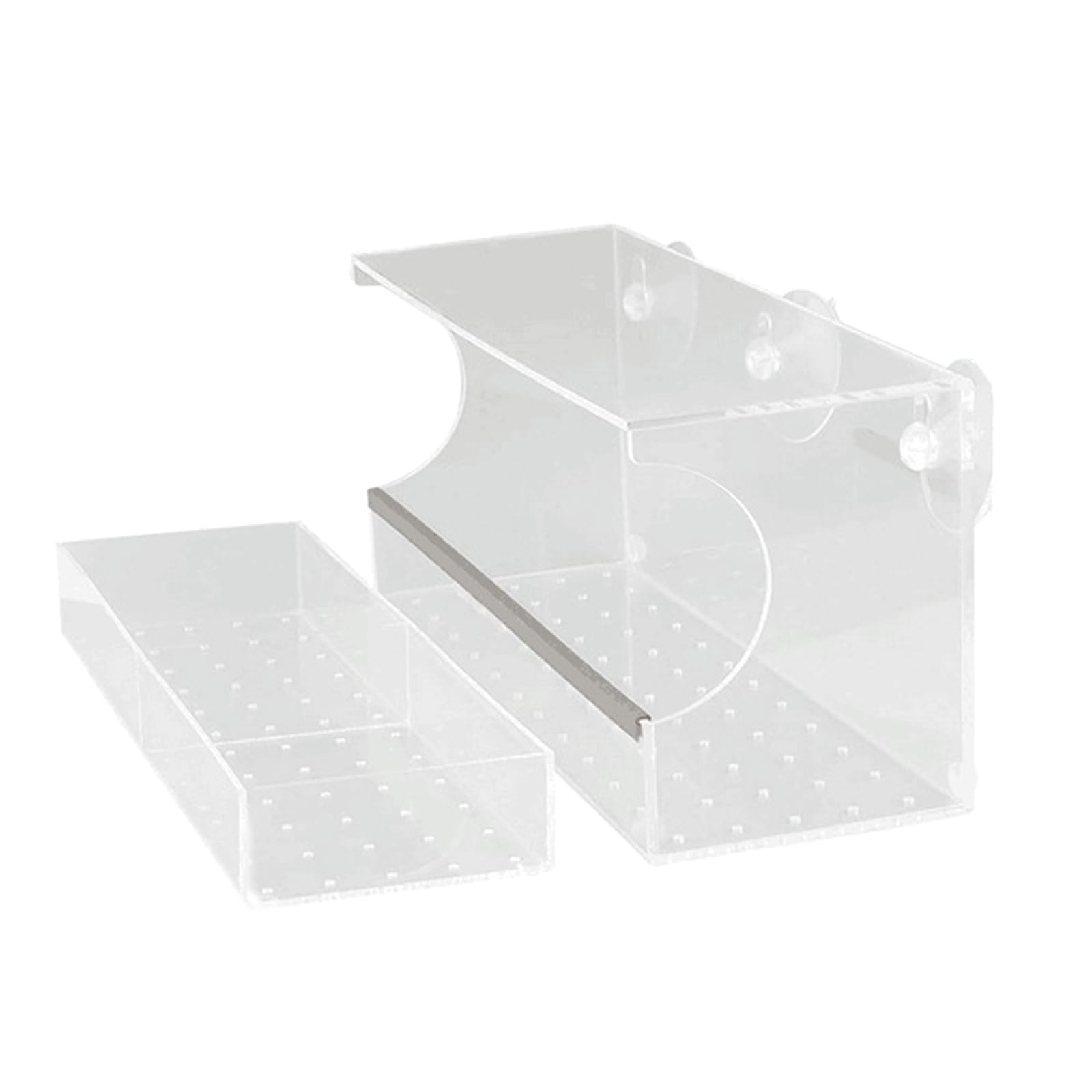 Comedero de pájaros con ventana transparente para mascotas, pájaros silvestres, comedero extraíble con ventosa para pájaros, dispensador de alimentación de gran capacidad, para jardín, casa de