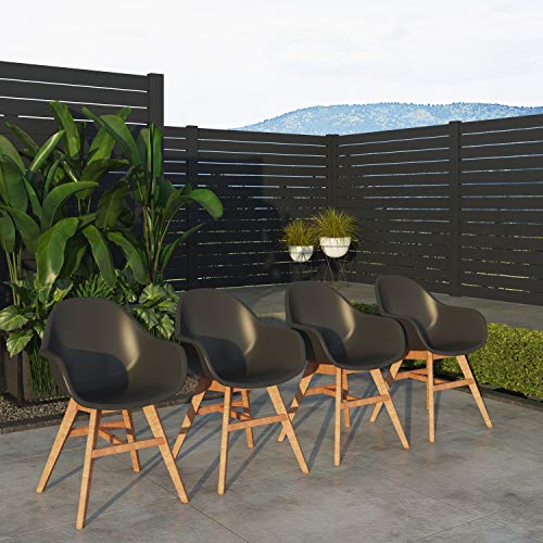 Amazonia Vernon 9-Piece Outdoor Rectangular Dining Table Set | Eucalyptus Wood | Ideal For Patio And Indoors #TOP2