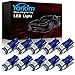 Yorkim 194 LED Bulbs Blue Super Bright Newest 5th Generation, T10 LED Bulbs, 168 LED Bulb for Car Interior Door Courtesy Dome Map License Plate Lights W5W 2825, Pack of 10