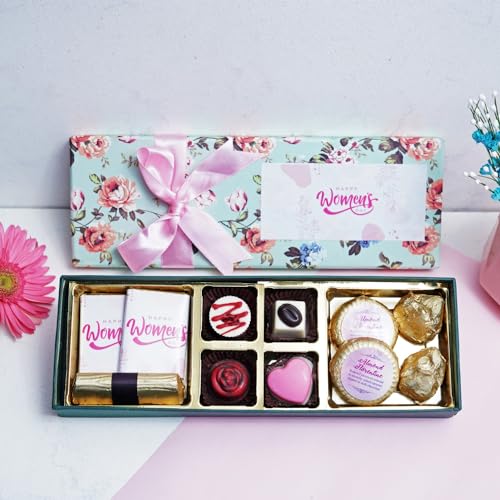 Image of Velvet Fine Chocolates Gift Hamper Nut-ilicious confections box 2 rocks, 2 almond florentines, 4 assorted chocolates, 2 chocolate bars,1fruit and nut chocolate log