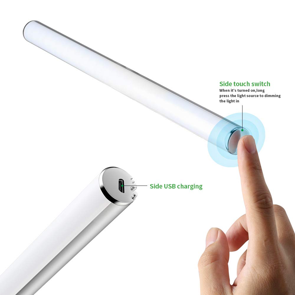 Lixada Lampe de miroir de coiffeuse, lampe de maquillage portable, commande tactile/charge USB, pour éclairer le miroir de coiffeuse de salle de bain