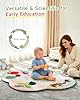 Baby Play Gym & Activity Mat, 5 Developmental Zones Tummy Time Mat with 4 Detachable Sensory Toys, Early Skills & Sensory Development Mat, Newborn Essentials Baby Shower Gift #5
