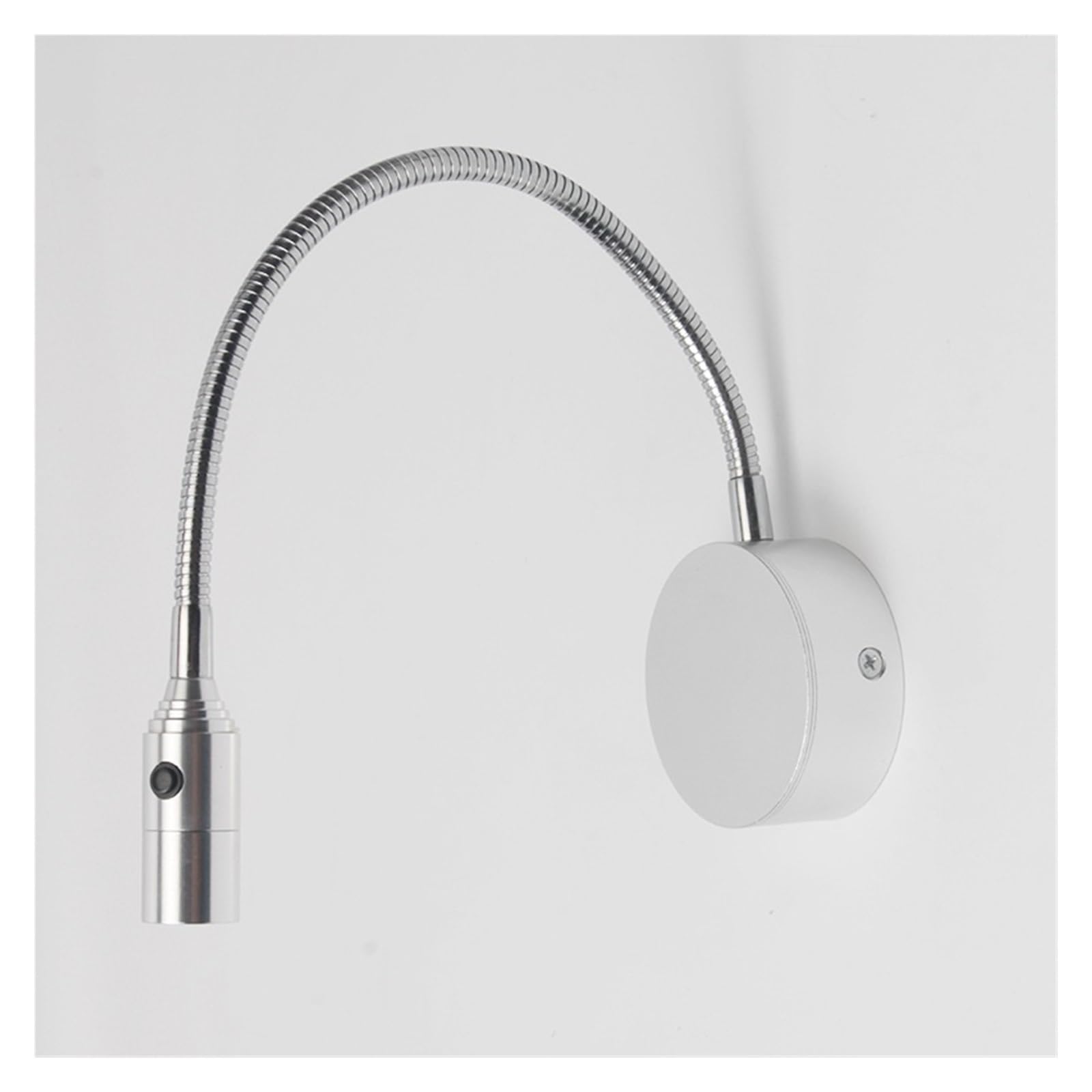 Lampe à tuyau LED avec interrupteur et bras flexible argenté