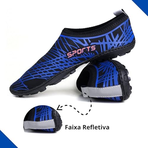 Sapatilha Nautica Unissex Neoprene Esportes Aquaticos Cor:Azul;Tamanho:41/42;Gênero:Masculino