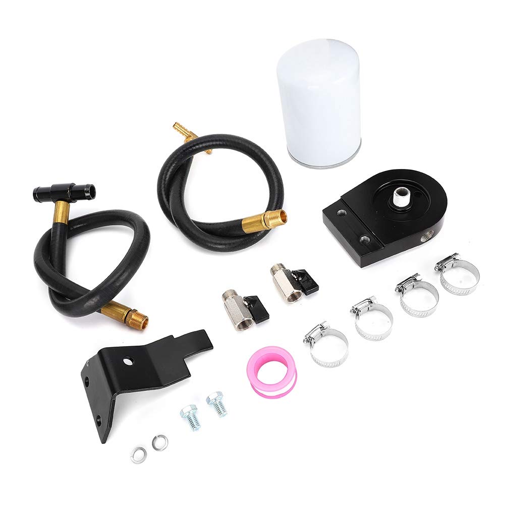Akozon 6,0-l-Kühlmittelfilter, Kühlmittelfiltersystem-Filtersatz Passend für 6,4-Liter-Powerstroke- F250