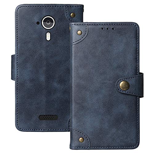 Lankashi Veritable Cuir Housse Téléphone Case TPU Silicone pour WIKO Cink Five Coque Étui Cas Couverture Protecteur Cover Portefeuille Antichoc Cover Case...