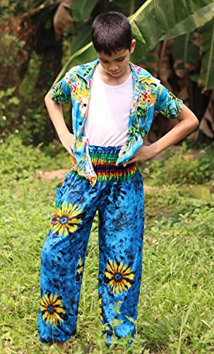Image of Full Funk Rayon Smock Waist Child Lounging Comfortable Elephant Aladdin Pants