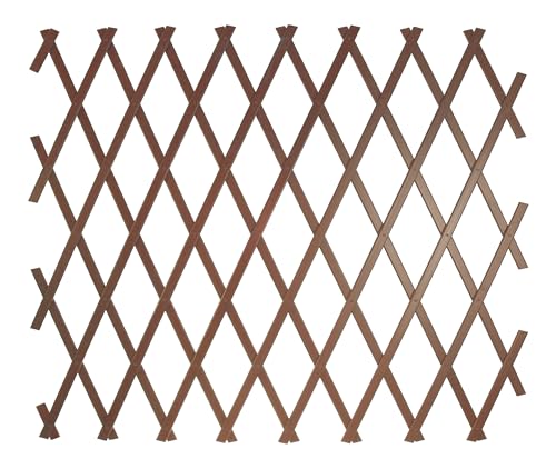 HERSIG - Celosias para Terraza Exterior - Celosia PVC Color Marron Oscurro (100x300cm) - Celosia Extensible - Decoracion Jardin Exterior - Celosias Decorativas Resistentes