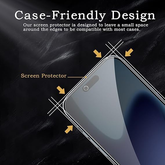 Image of [ 2+2 Pack Privacy Screen Protecor for iPhone Air Anti-Spy Shatterproof Tempered Glass with Camera Lens Tempered Glass 9H Hardness Bubble Free Anti-Glare Case Friendly