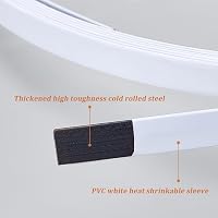 BENECREAT Fehér Rugóacél Merevítő 6m - 10x1,2mm Műanyag Bevonatú Pálca Ruhavarráshoz, Esküvői Ruhákhoz, Krinolin Merevítéshez 4