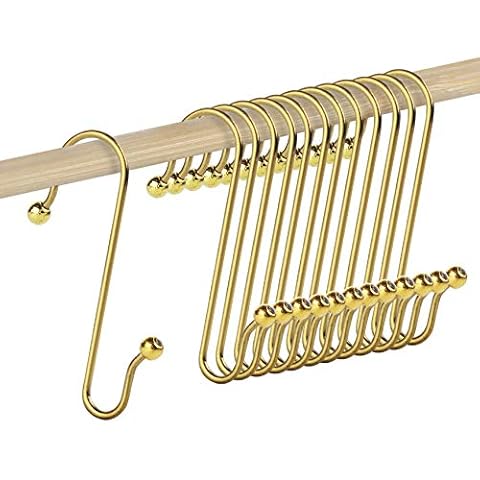 Adorfine 120pcs Gold Christmas Bauble Hooks 4cm Christmas Tree Ornament Hooks Metal S-shaped Ball Light Hangers Hooks Cover