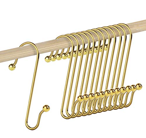 Adorfine Lot de 120 crochets décoratifs pour sapin de Noël - En acier inoxydable - Couleur : or - Longueur : 4 cm Cover