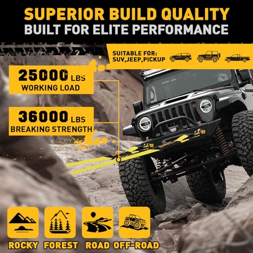 image for ELEAD Recovery Tow Strap Heavy Duty with Hooks 3