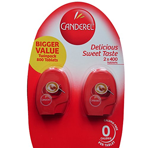 Canderel - Edulcorante bajo en calorías 400 tabletas (paquete de 2)