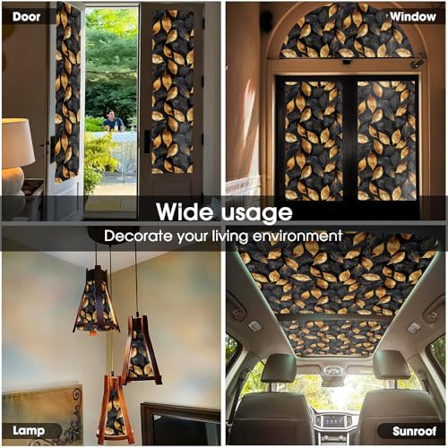 Vinilo Decorativo Ventana 40x300 cm Negro Dorado miniatura 5